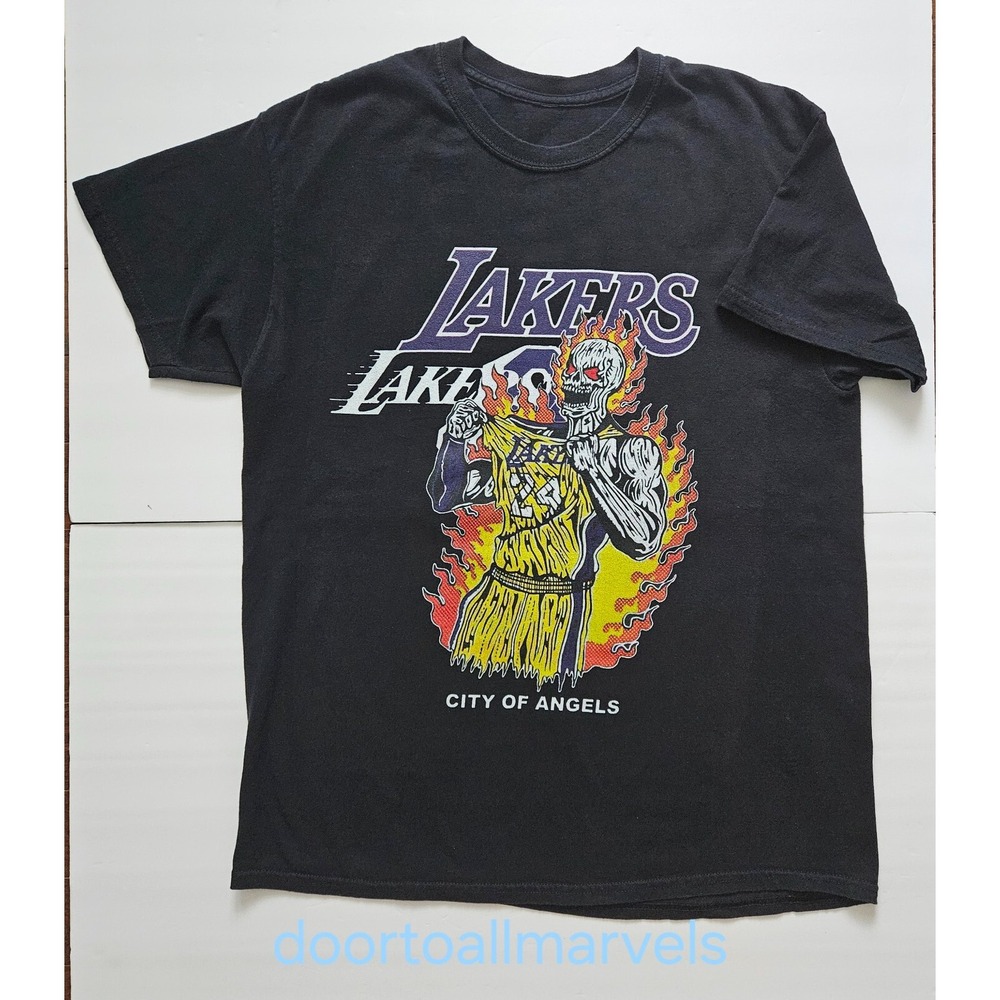 Warren Lotas Kobe Bryant Original Flame Tee Lakers City of Angels T-Shirt